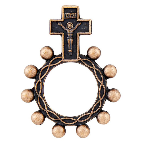 Copper Finish Rosary Ring - 50/pk