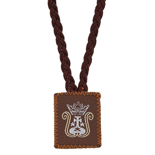 Our Lady of Mt. Carmel Braided Scapular - 8/pk