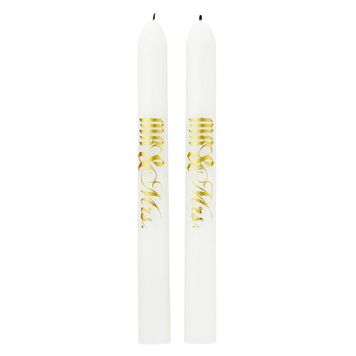 Tapered Candle - Mr. & Mrs. Boho - Set of 2