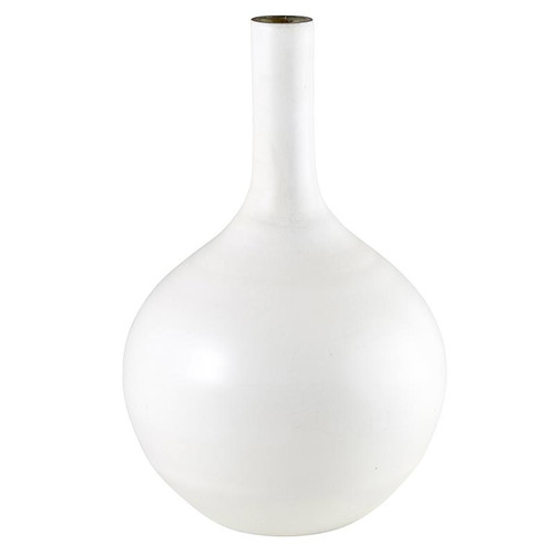 Matte White Round Vase