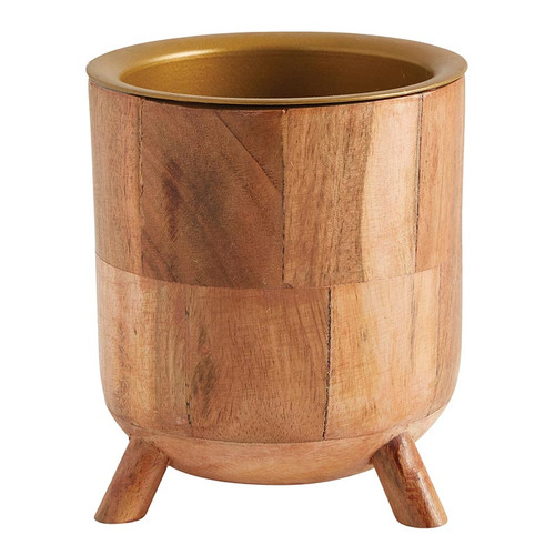 Acacia Wood Candle Holder - Medium