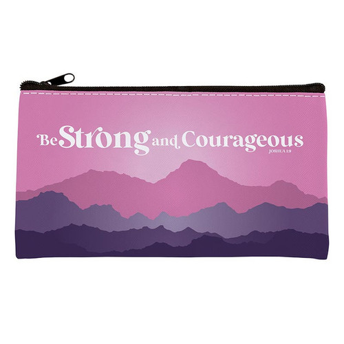 Be Strong & Courageous Accessory Pouch - 6/pk