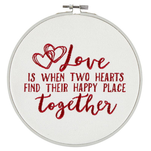 Embroidery Hoop Wall Art - Two Hearts