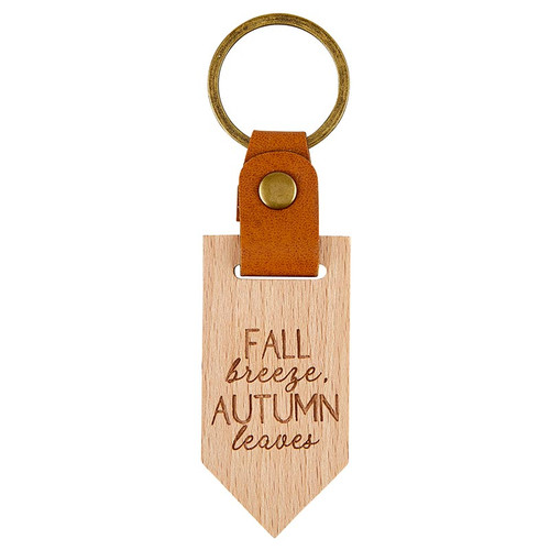 Wood Keychain - Love Fall