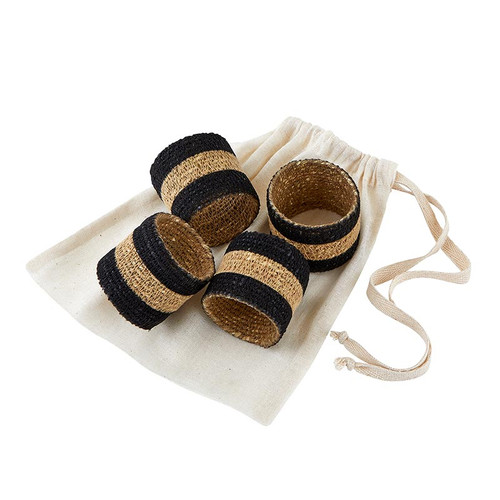 Seagrass Napkin Rings - Set of 4