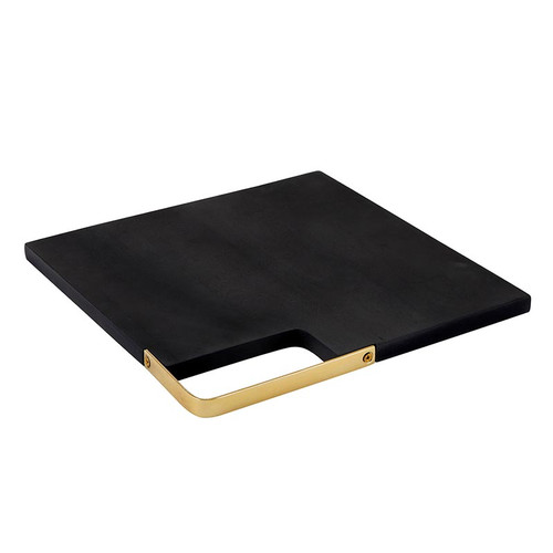 Anthracite Board with Brass Handles - Square