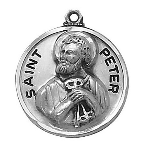 Sterling Silver Medal - Saint Peter