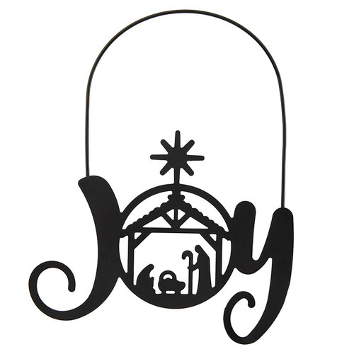 Joy Nativity Silhouette Ornament - 12/pk