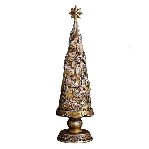 Metallic Nativity Christmas Tree