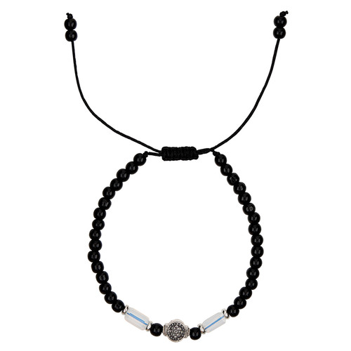 St. Benedict Crystal Bar Beaded Bracelet - 8/pk