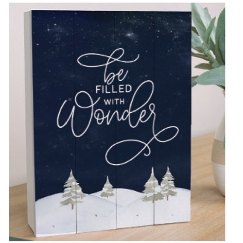 Wood Block - Filled With Wonder