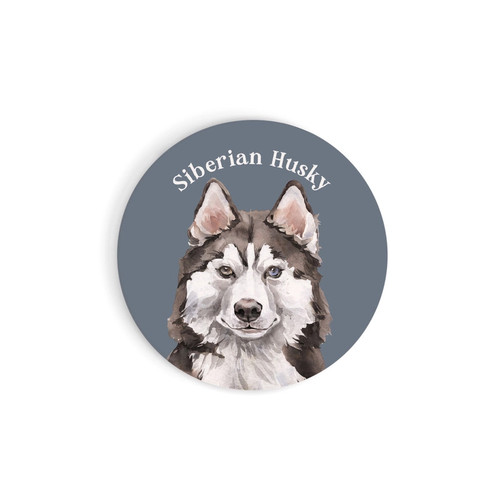 Ceramic Car Coaster - Siberian Husky