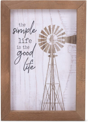 Framed Wall Art - Simple Good Life Windmill