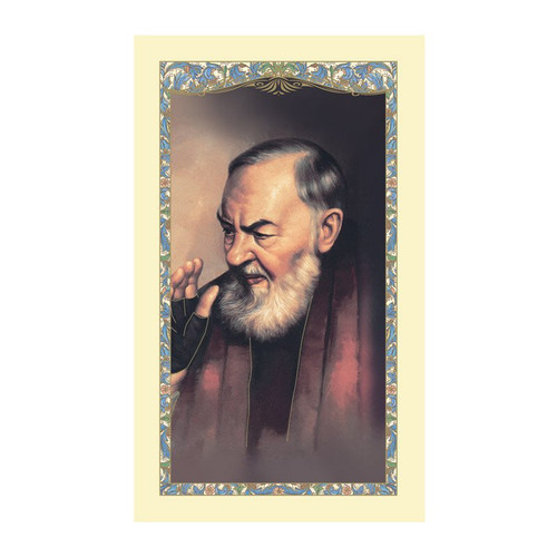 St. Pio Laminated Holy Card - 25/pk