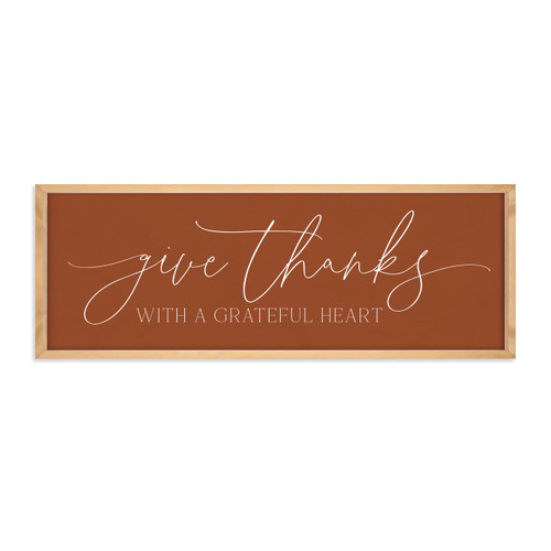 Framed Art - Give Thanks With a Grateful Heart