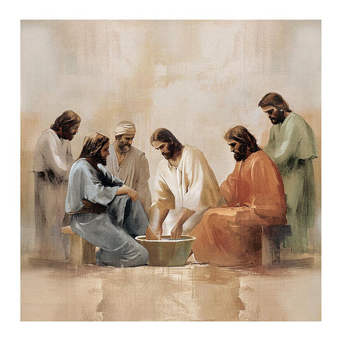 Jesus Washing Canvas