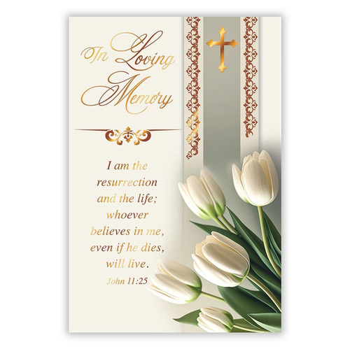 Gold Foiled In Loving Memory Sympathy Booklet