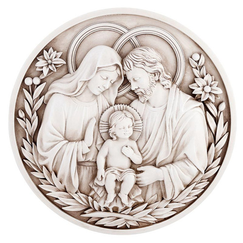 Holy Family Round Wall Plaque