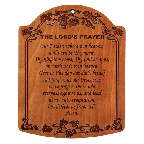 10" The Lord's Prayer Carved Wood Plaque