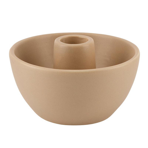 Tan Taper Candleholder
