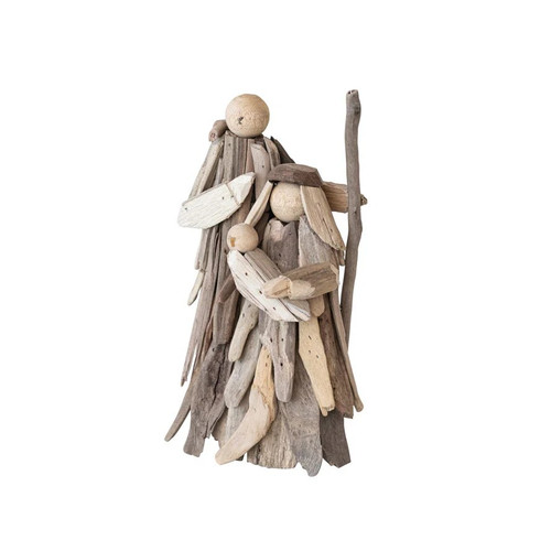 Driftwood Holy Family Figurine