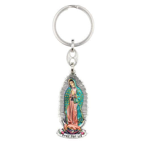 Our Lady of Guadalupe Metal Key Chain - 10/pk