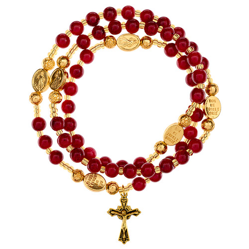 Divine Mercy Wrap Rosary Bracelet - 4/pk