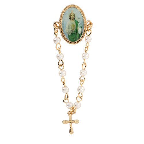 St. Jude Rosary Lapel Pin - 18/pk