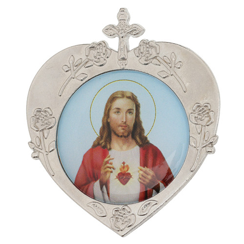 Sacred Heart of Jesus Heart Lapel Pin - 12/pk