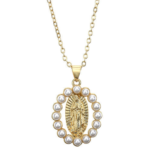Our Lady of Guadalupe Pearl Necklace - 10/pk