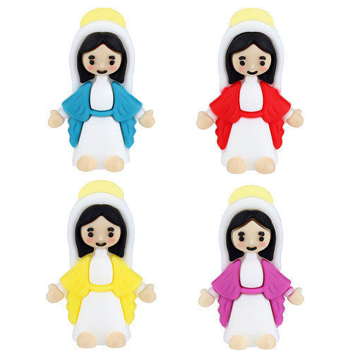 Mini Blessed Mother Figurine Assortment (4 Asst) - 12/pk