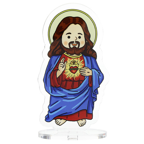 Sacred Heart Acrylic Statuette - 12/pk