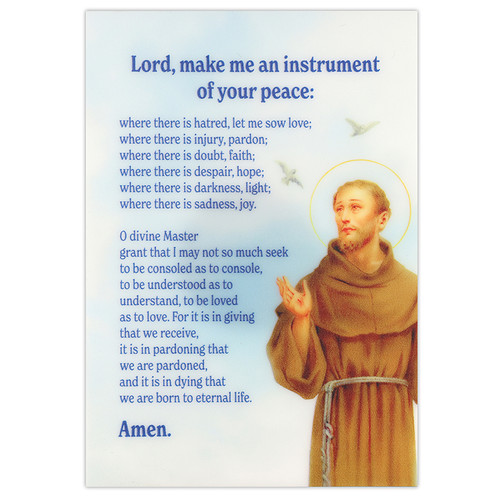 Lord Make me an Instrument, St. Francis Acrylic Magnet - 12/pk