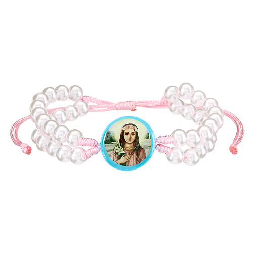 St. Philomena Epoxy Cord Bracelet - 10/pk