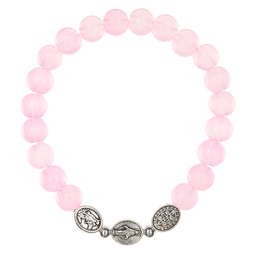 Pink Triple Protection Devotional Bracelet - 18/pk