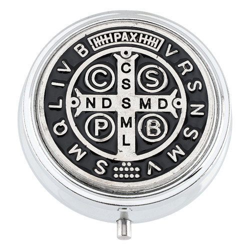 St. Benedict Metal Rosary Case - 2/pk