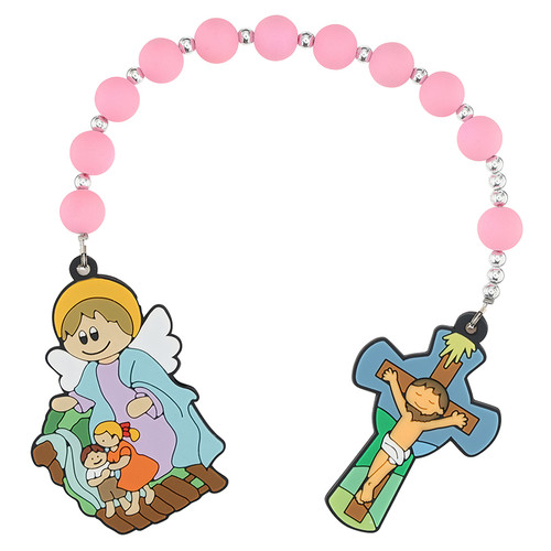 Tiny Devotions Guardian Angel One-Decade Rosary - 8/pk