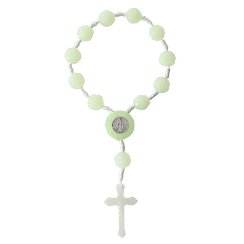 Miraculous Rose-Bead Luminous Door Knob Rosary - 12/pk