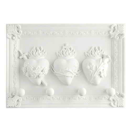 Sacred Hearts Hanging Rosary Holder