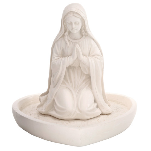 Praying Mary Heart Rosary Holder
