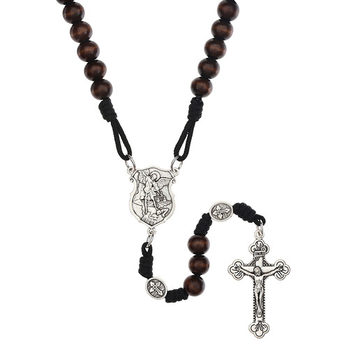 St. Michael Brown Paracord Rosary - 6/pk
