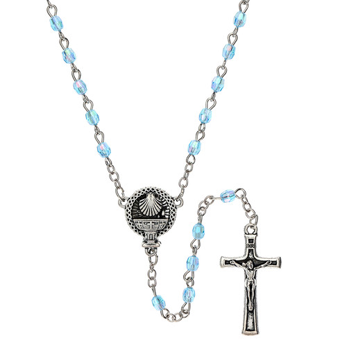 Blue Baptism with Shell and Font Rosary - 12/pk