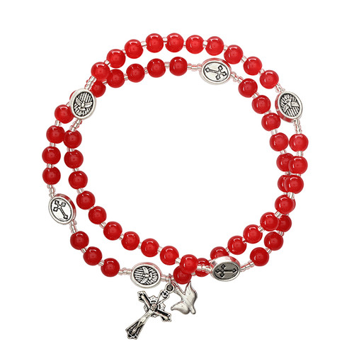 Confirmation Wrap Rosary Bracelet - 10/pk