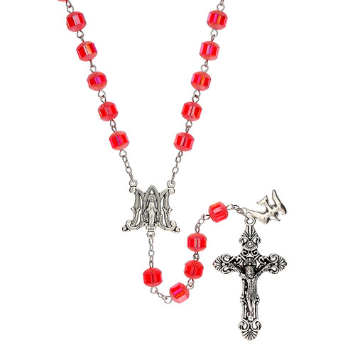 Red Reflections of Faith Confirmation Rosary - 2/pk