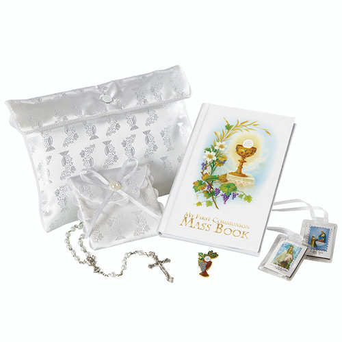 Most Blessed Sacrament First Communion Satin Purse Set