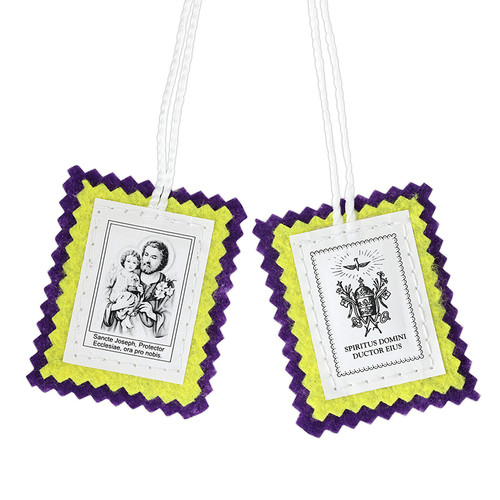 St. Joseph Purple Scapular - 12/pk