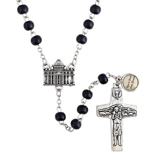 Pope Francis Wood Rosary