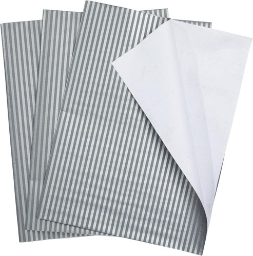 Wrapping Paper Sheet - Natural Grey Stripes 3pk