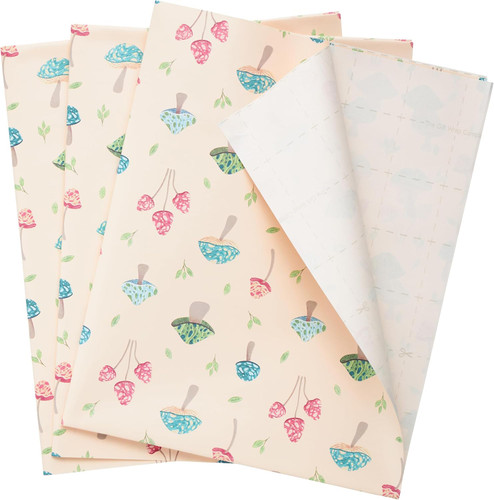 Wrapping Paper Sheet - Marble Mushroom 3pk