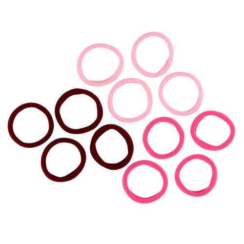 Seamless Hair Ties in Ornament - Pink Ombre - Set of 12